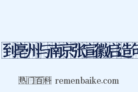到亳州与南京张宣徽启造句是什么意思的图片